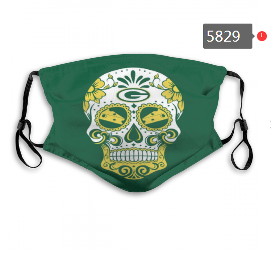 2020 NFL Green Bay Packers #6 Dust mask with filter->nfl dust mask->Sports Accessory